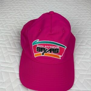 Mitchell & Ness Bright Pink Snapback with Black Trim